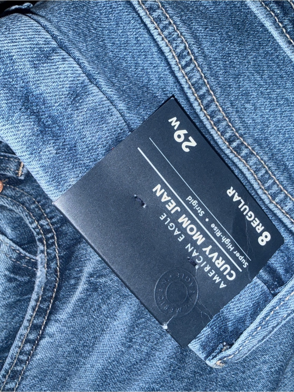 American Eagle Outfitters women Blue Relaxed Fit Distressed Jeans - Picture 2 of 8